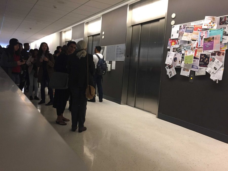 Slowest Ride on Campus New Building Elevators Burdening Students More Than Helping