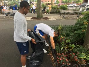 John Jay Athletics and Partnerships for Parks Team Up to Clean DeWitt Clinton Park