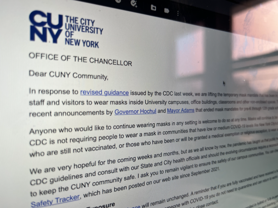 Email sent to CUNY Community from Chancellor Félix V. Matos Rodríguez.