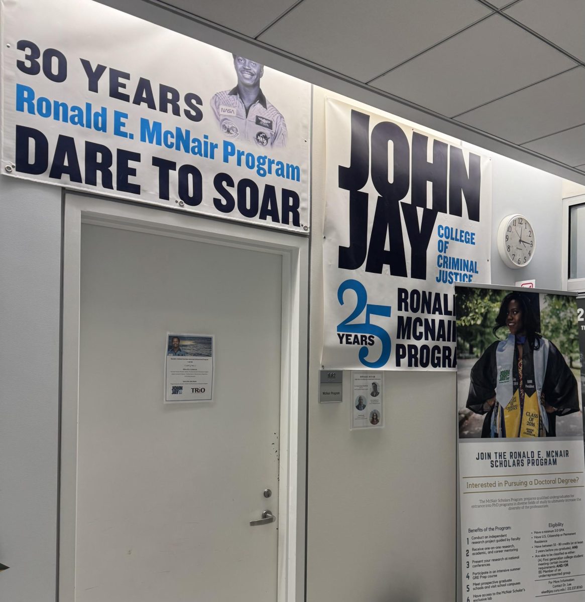 The McNair office and student lounge located on the 7th floor of John Jay